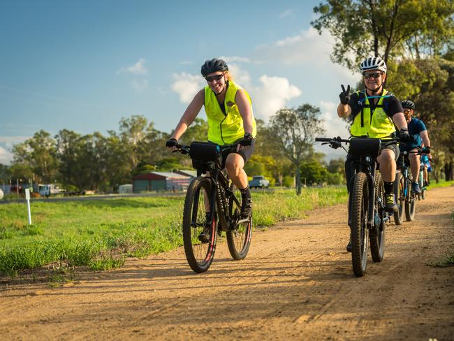 Brisbane Valley Rail Trail Australia Day Ride 2020, Fernvale to Esk. Organised by the Brisbane Valley Rail Trail Users Association. Photo by Element Photo and Video Productions. Explore magazine.