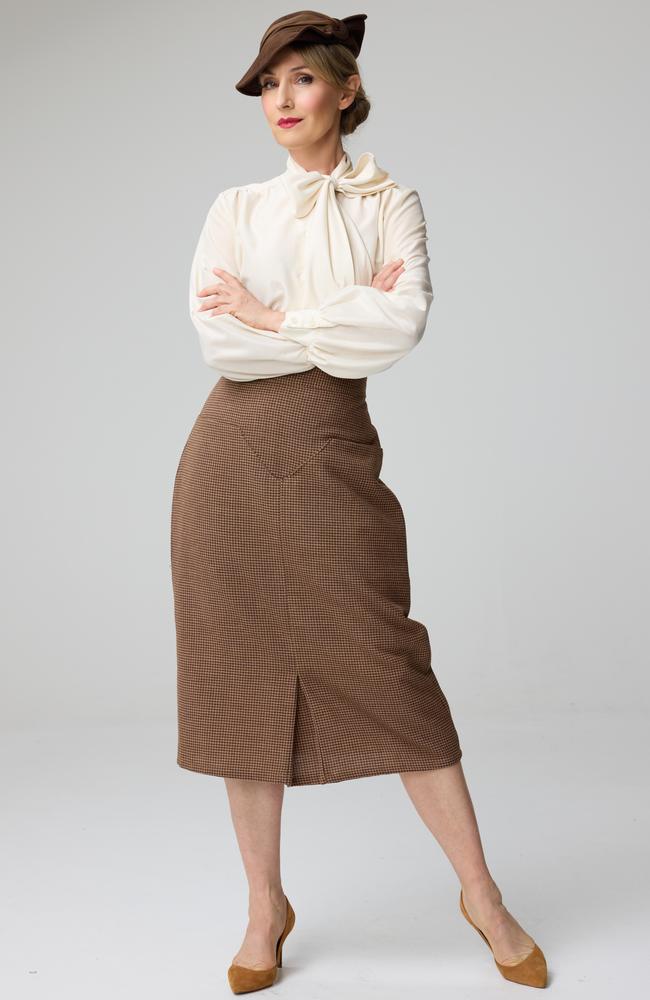 Lisa McCune in The 39 Steps. Picture: Benny Capp