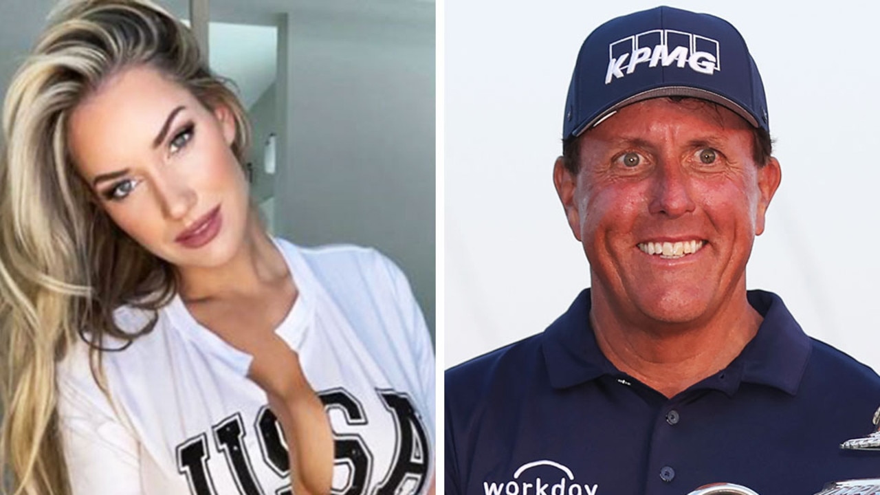 Paige Spiranac has taken a swipe at Phil Mickelson. Pic: Instagram/Getty