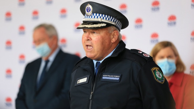 NSW Police Deputy Commissioner Gary Worboys said it was "disappointing" to see most of the fines coming from public transport. Picture: NCA NewsWire / Christian Gilles