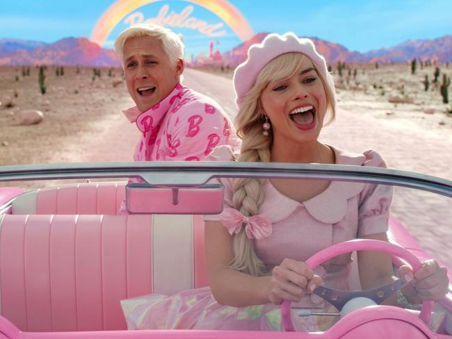 "Barbie", starring Margot Robbie and Ryan Gosling, had grossed $155 million in the U.S. and Canada by Sunday. (Warner Bros. Pictures/Associated Press)