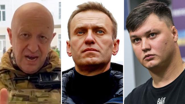 Yevgeny Prigozhin, Alexei Navalny, Maxim Kuzminov.