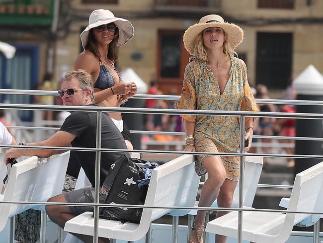 Luciana, Matt and Elsa were seen relaxing on board a boat. Picture: GTRES/MEGA