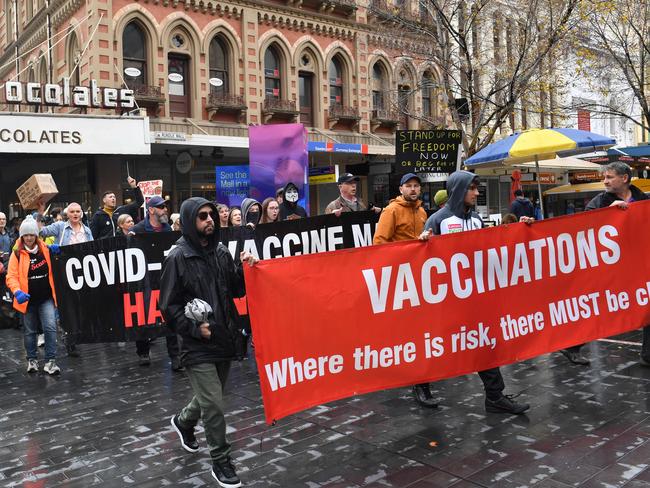 31/7/21. Adelaide Freedom Rally.Picture: Keryn Stevens