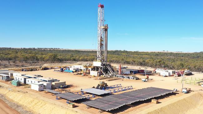 Adrilling rig at Mineral Resources' North Erregulla Deeps gas project.