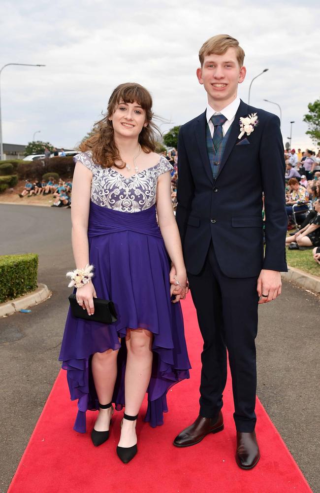 Ellie Kerans and Thomas Herley at Highfields State Secondary College. Picture: Patrick Woods.