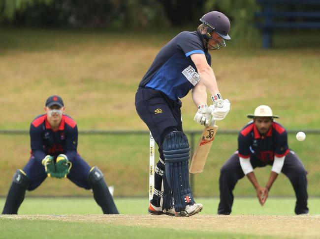 Premier: Nick Blaich defends. Picture: Stuart Milligan