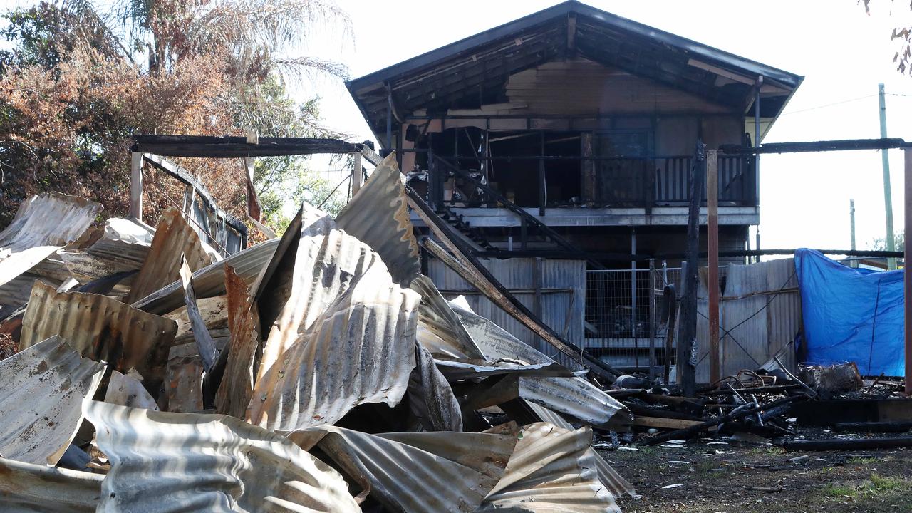 The scene of the fatal Todman Street house fire on Russell Island. Picture: Liam Kidston