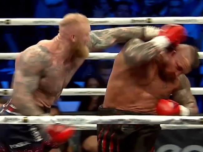 The punch that floored Eddie Hall. Photo: sergi.tv.