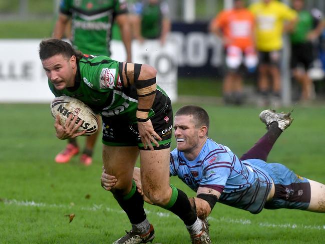 Townsville Blackhawks against Central Coast Capras at Jack Manski Oval. Blackhawks Jack Campagnolo. Picture: Evan Morgan