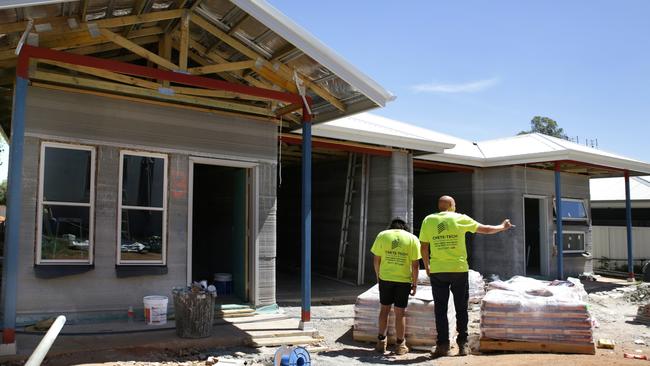 The first 3D-printed duplex in Dubbo is nearing completion. Picture: Dean Marzolla