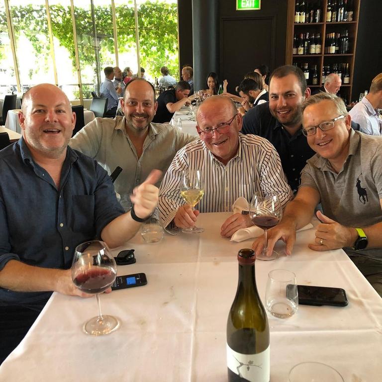 L-R Andrew Webster, David Riccio, Phil Rothfield, Michael Carayannis and Brent Read at Grappa Ristorante e Bar.