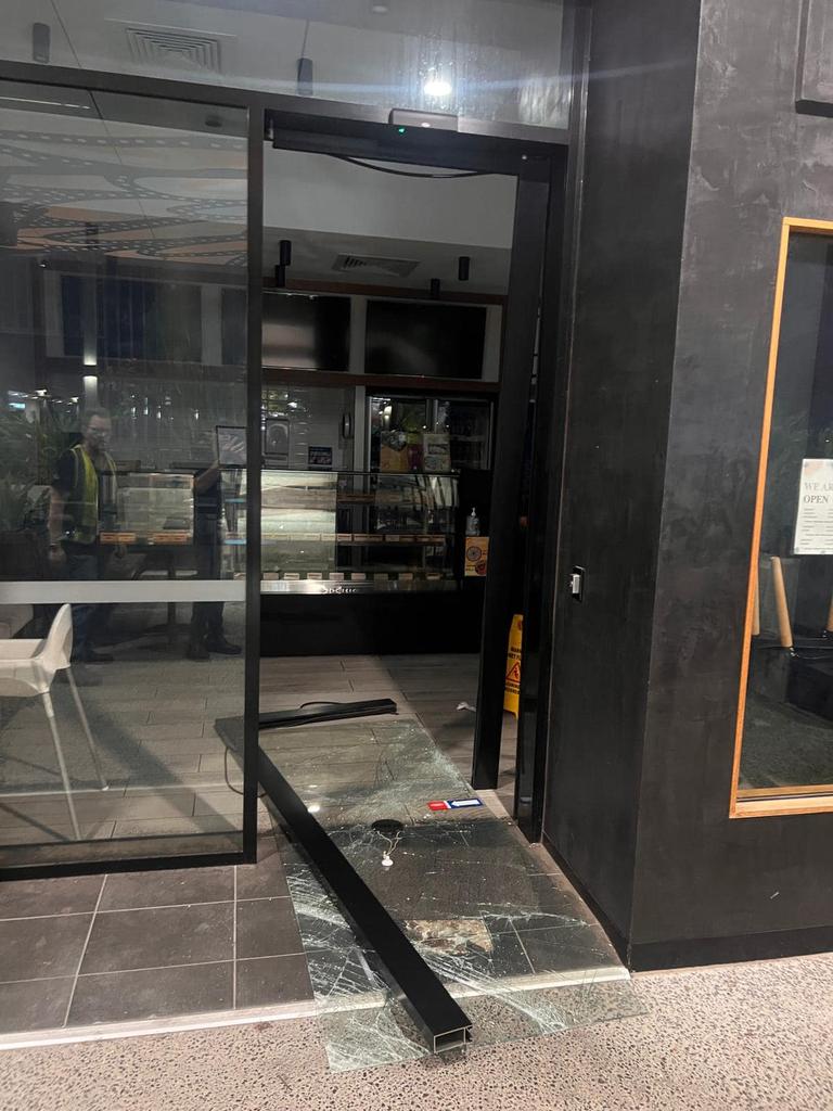 Four businesses – a cafe, two food vendors and a tobacconist – were broken into on Friday about 2am at the Mountview shopping centre. Picture: Facebook