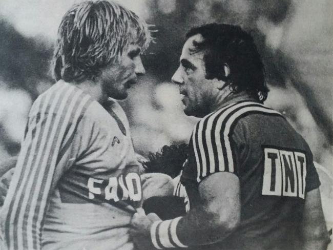 Greg Hollywood Hartley and Peter Sterling clash. Part of teh RLW commemorative edition.