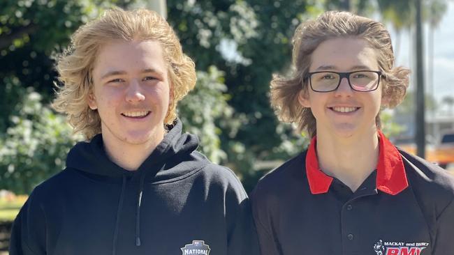 Mackay Brothers Connor Parish, 16, and Aiden Parish, 13, are travelling to the 2022 UCI BMX Racing World Championships, to be held in Nantes, France from July 26- 31. Picture: Max O'Driscoll.