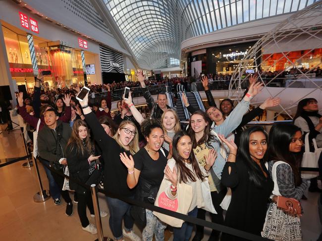 Shoppers queued to get into H&amp;M when it opened its Chadstone store in 2016. Picture: Hamish Blair