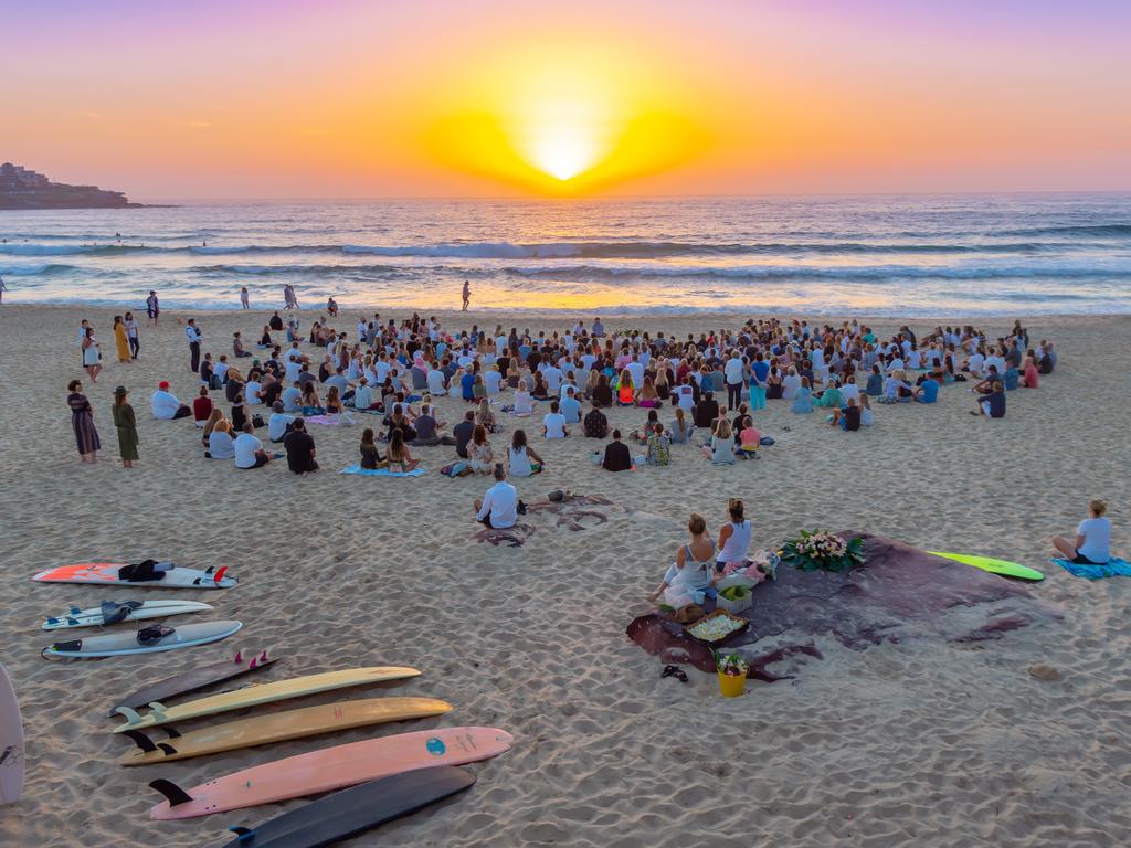 Annalise Braakensiek Memorial held at Bondi Beach around 6am Wednesday January 16 Image Picture: Monique Harmer