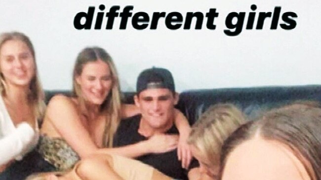 Nathan Cleary has been caught breaking social distancing laws on Anzac Day. Supplied