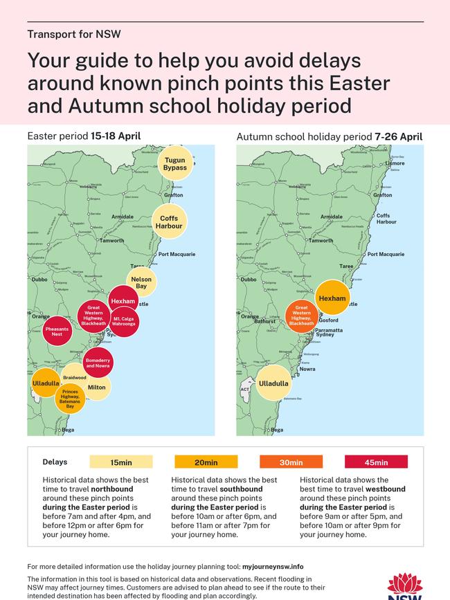 Pot holes and road closures are also set to add misery to travel routes this Easter. Picture: Supplied