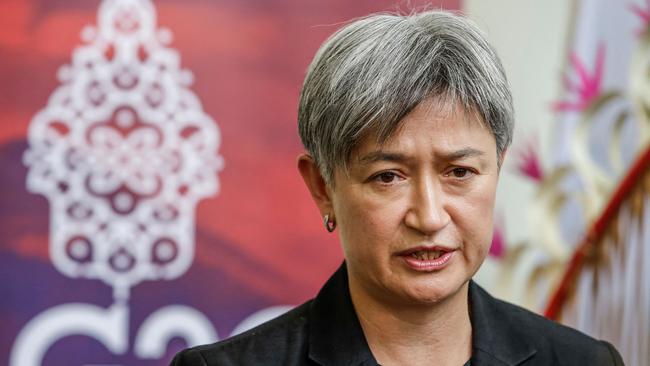 Foreign Minister Penny Wong met her Chinese counterpart on the sidelines of the G20 foreign ministers meeting in Bali on Friday. Picture: Johannes P. Christo / AFP