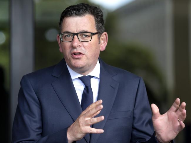 MELBOURNE, AUSTRALIA - NewsWire Photos December 10 2020: Victorian Premier Daniel Andrews speaks at a door stop outside press outside State Parliament in Melbourne on Thursday morning. Picture: NCA NewsWire / David Geraghty