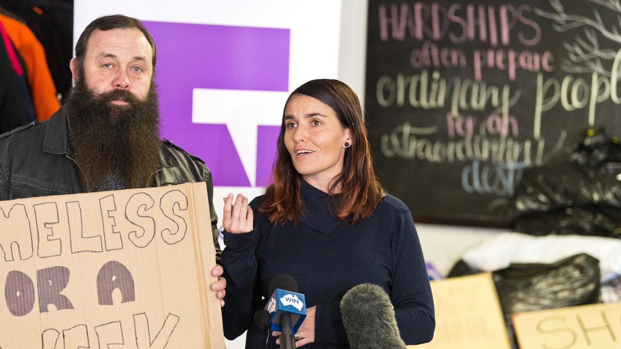 Nat and Tiff Spary at the launch of Homeless for a Week 2020 by Base Services, Tuesday, June 23, 2020. Picture: Kevin Farmer