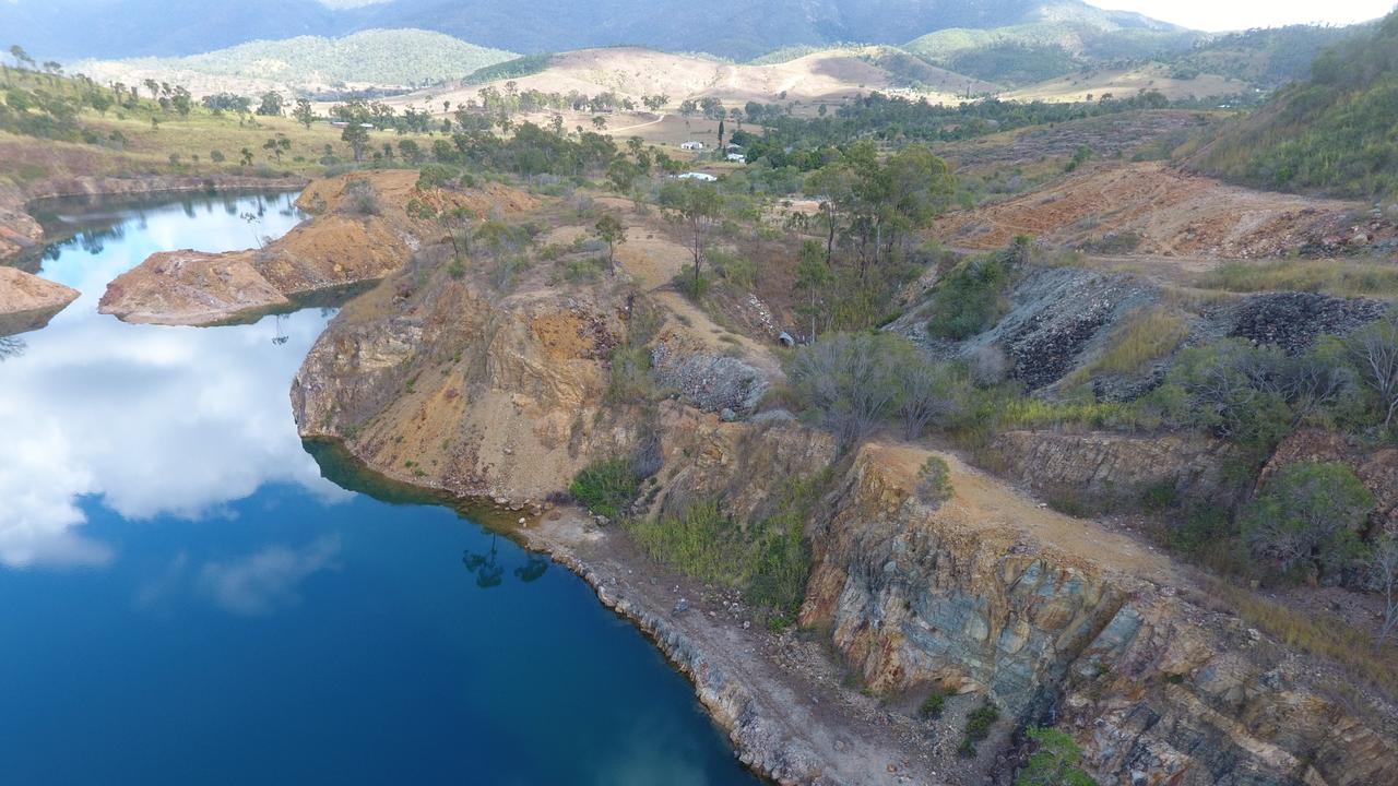 The Mt Chalmers mine pits.