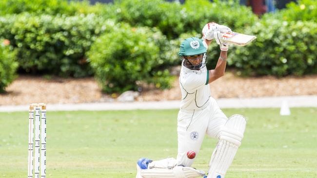 The stylish Ali Zaidi batting in round two, and he was again in good form today against Terrace. (AAP Image/Renae Droop)