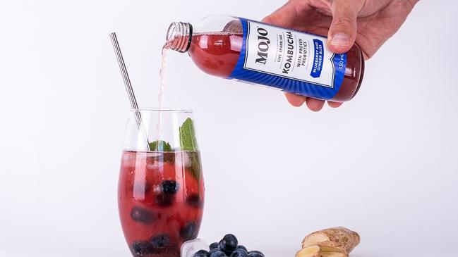 MOJO say their kombucha’s health benefits are not altered when alcohol is added, but health experts say adding alcohol to any drink makes it unhealthy. Picture: Supplied 