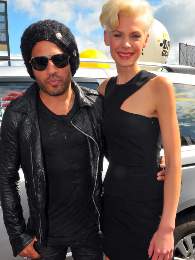 Lenny Kravitz with Kate Peck at the 2012 Australian Grand Prix.