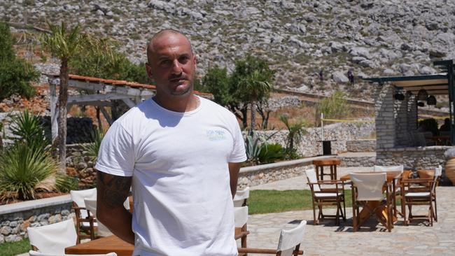 Agia Marina bar manager Ilias Tsavaris, spotted his body a few metres from the marina. Picture: PA Images via Getty Images.