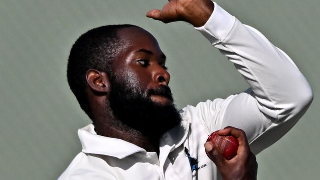 Sydenham-HillsideÃs Anthony Alleyne during the VTCA Sydenham-Hillside v PEGS cricket match in Hillside, Saturday, Feb. 11, 2023.Picture: Andy Brownbill