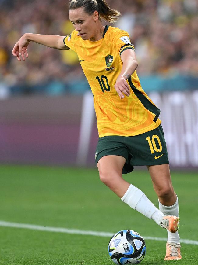 Emily van Egmond in action for Australia. Picture: Quinn Rooney/Getty Images