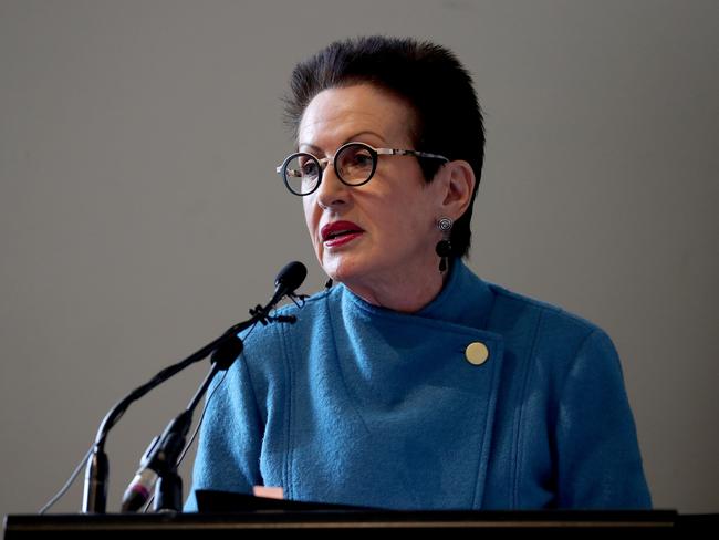 Independent Planning Commission meeting regarding the Star Casino redevelopment is held at the Barnet Long Room in Customs House in Circular Quay. Sydney Lord Mayor Clover Moore addresses the panel. Picture: Toby Zerna