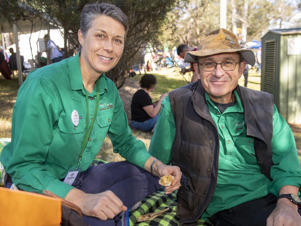 Jo and Chip Saint from Halo Farm Hampton at the Hampton food festival. Sunday, June 26, 2022. Picture: Nev Madsen.