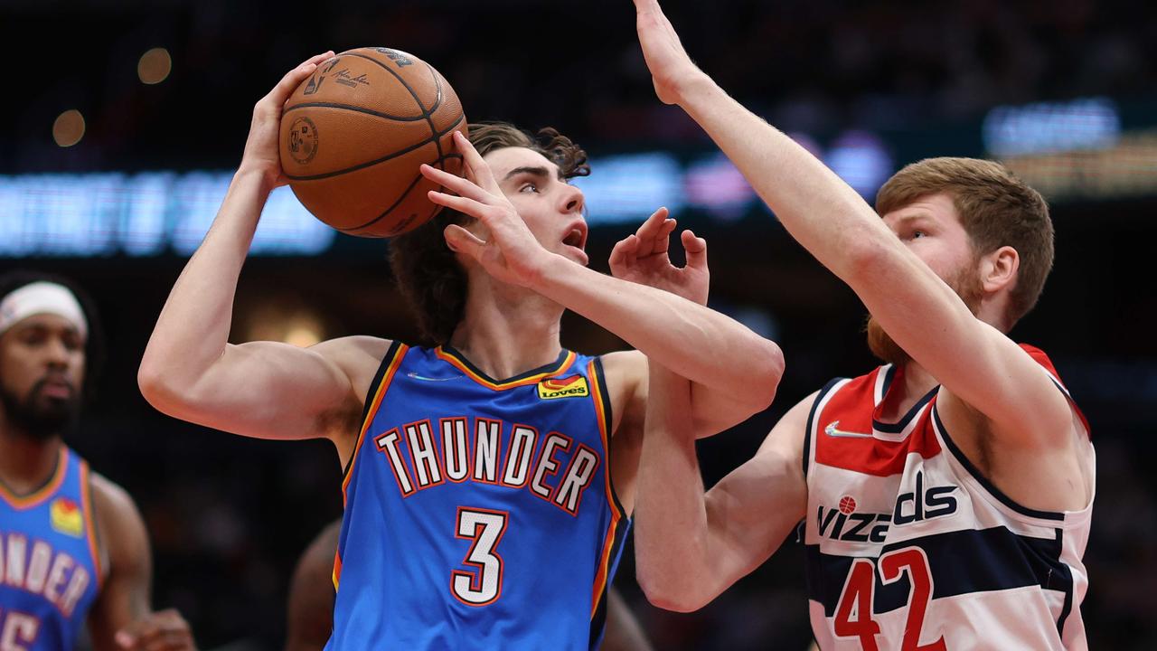 NBA: Josh Giddey in Oklahoma City Thunder v Washington Wizards | news ...