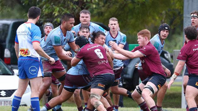 Action from the Colts 1 rugby union match between Norths and University earlier in the season. Right now both teams were in the top four.