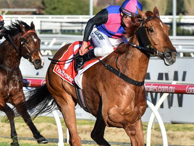 Vega Magic takes out the Lister Regal Roller Stakes at Caulfield last year. Picture: Getty Images