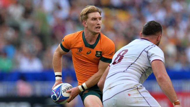 Australia's scrum-half Tate McDermott. Picture: Miguel Medina/AFP