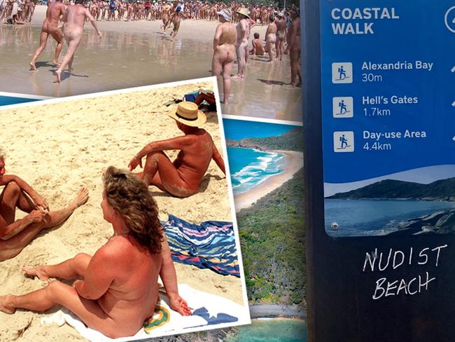 Police have started to crackdown on bare-bottomed beachgoers at Noosa's long-regarded nudist beach, Alexandria Bay.