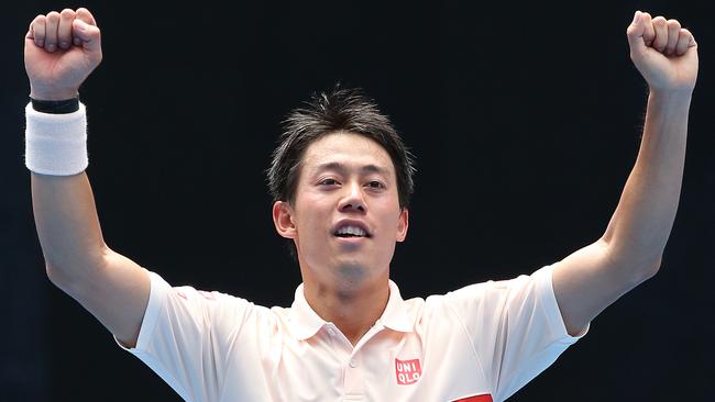 Kei Nishikori got the decision, but only just.