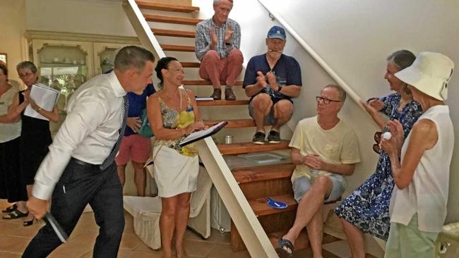 Sold ... the bidding was very competitive at the two-bedroom, two-bathroom townhouse at 2/23 Noosa Pde, Noosa Heads, on Friday with Correen Mackay of Laguna Real Estate. Picture: Erle Levey