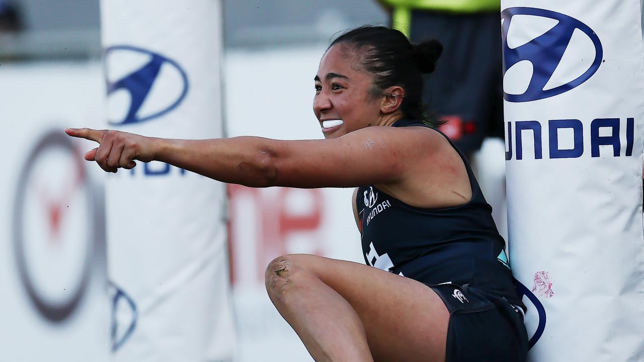 Carlton star Darcy Vescio has penned a contract extension which will keep the Blues’ games and goals record holder at Ikon Park until the end of 2026. Picture: Michael Klein