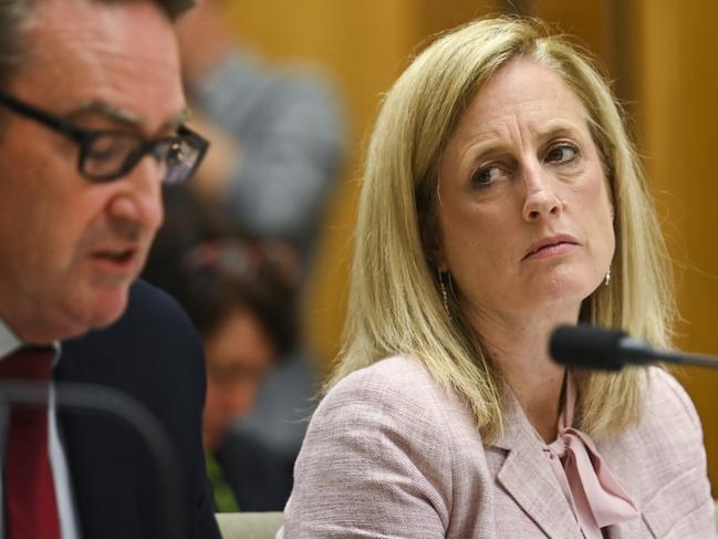 Finance Minister Katy Gallagher is facing heat over what she knew about Ms Higgins’ complaint and when. Picture: NCA NewsWire / Martin Ollman