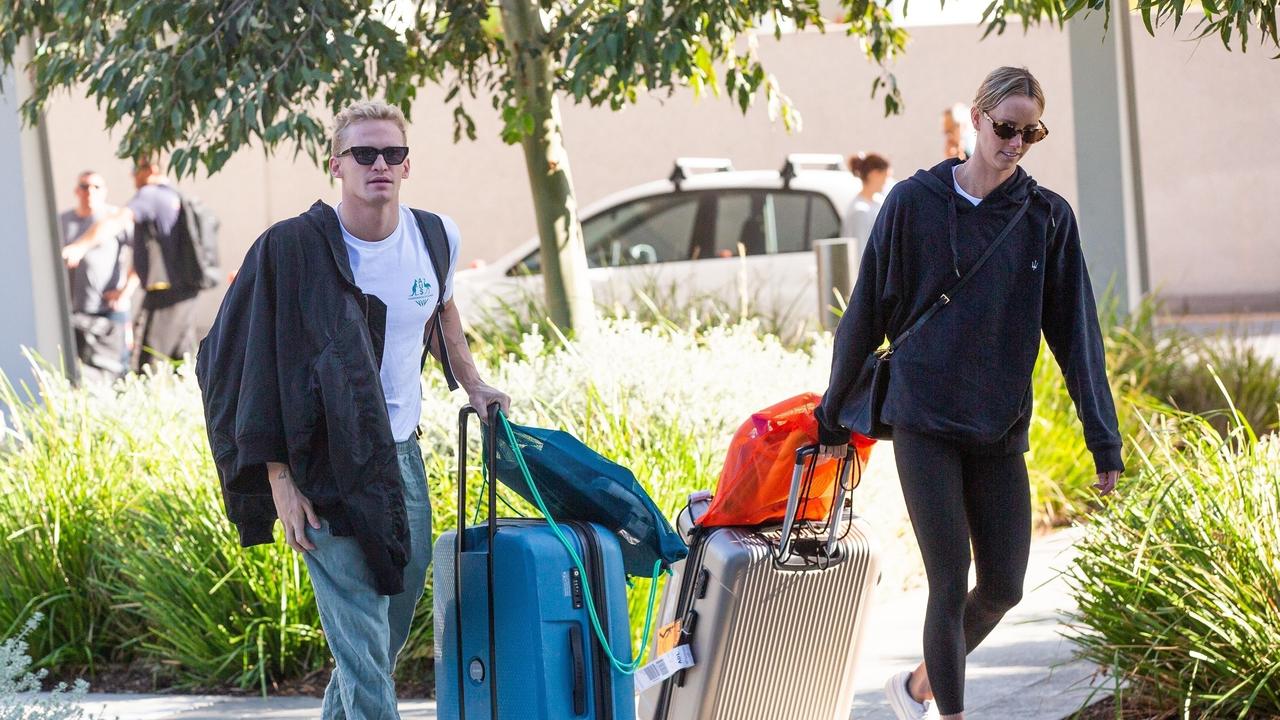 Cody Simpson and Emma McKeon are spotted together in Adelaide. Picture: BACKGRID