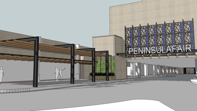 An artist's impression of the new look Peninsula Fair Shopping Centre.