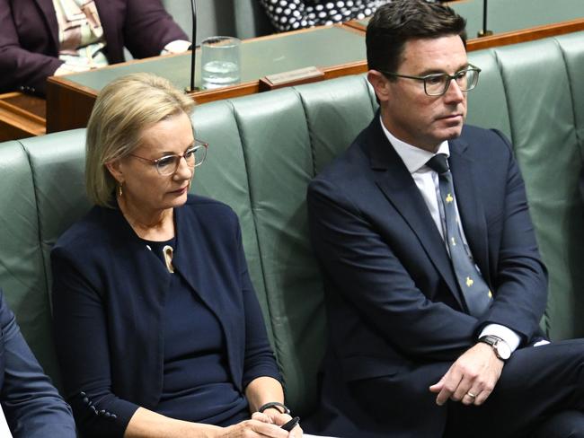 CANBERRA, AUSTRALIA  - NewsWire Photos - March 25, 2025:  Deputy Leader of the Opposition Sussan Ley and Party leader of the National Party of Australia David Littleproud during Question Time at Parliament House in Canberra. Picture: NewsWire / Martin Ollman