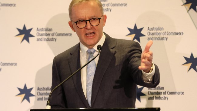 Opposition Leader Anthony Albanese has defended the NDIS gaffe during a media press conference where he forgot the six-points of one of Labor's key policies. Picture: Liam Kidston