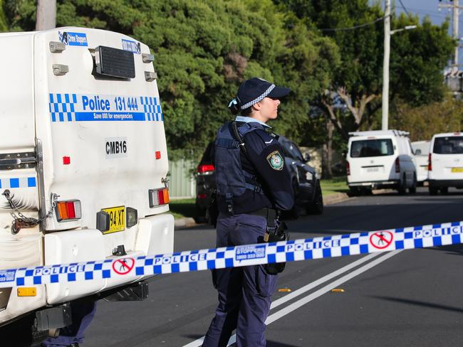 SYDNEY, AUSTRALIA - NewsWire Photos APRIL 16: A view of Police at the scene of a home in Guildford where an investigation is underway following public place shooting Ã Guildford WestWednesday, 16 April 2025 04:36:33 AM  and a car fire overnight. About 2.14am today (Wednesday 16 April 2025) emergency services were called to Faulds Road, Guildford West, following reports of a shooting. Officers attached to Cumberland Police Area Command attended and found several shots had been fired into a house. No injuries were reported. Photo: Gaye Gerard / NewsWire
