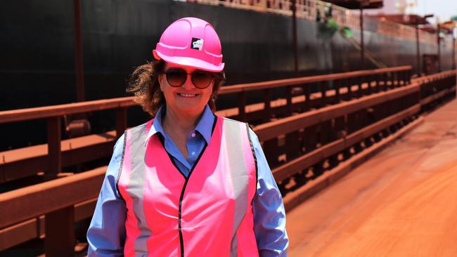 Gina Rinehart at Port Hedland.